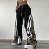 Women's Printed Striped High Waist Trousers
